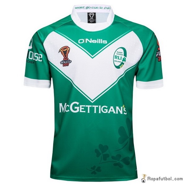 Camiseta Rugby Irlanda O'Neills Replica Primera Ropa RLWC 2017 Verde